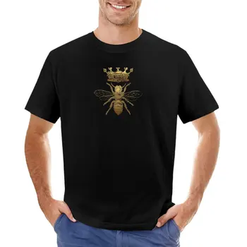 Пчелиная матка | Винтажные медоносные пчелы | Золото и черное | Футболка, черные футболки, футболки с коротким рукавом для мужчин